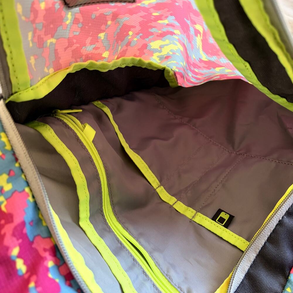 ADIDAS Climaproof Backpack Camouflage Gray Pink Laptop Travel Bag - Picture 10 of 14